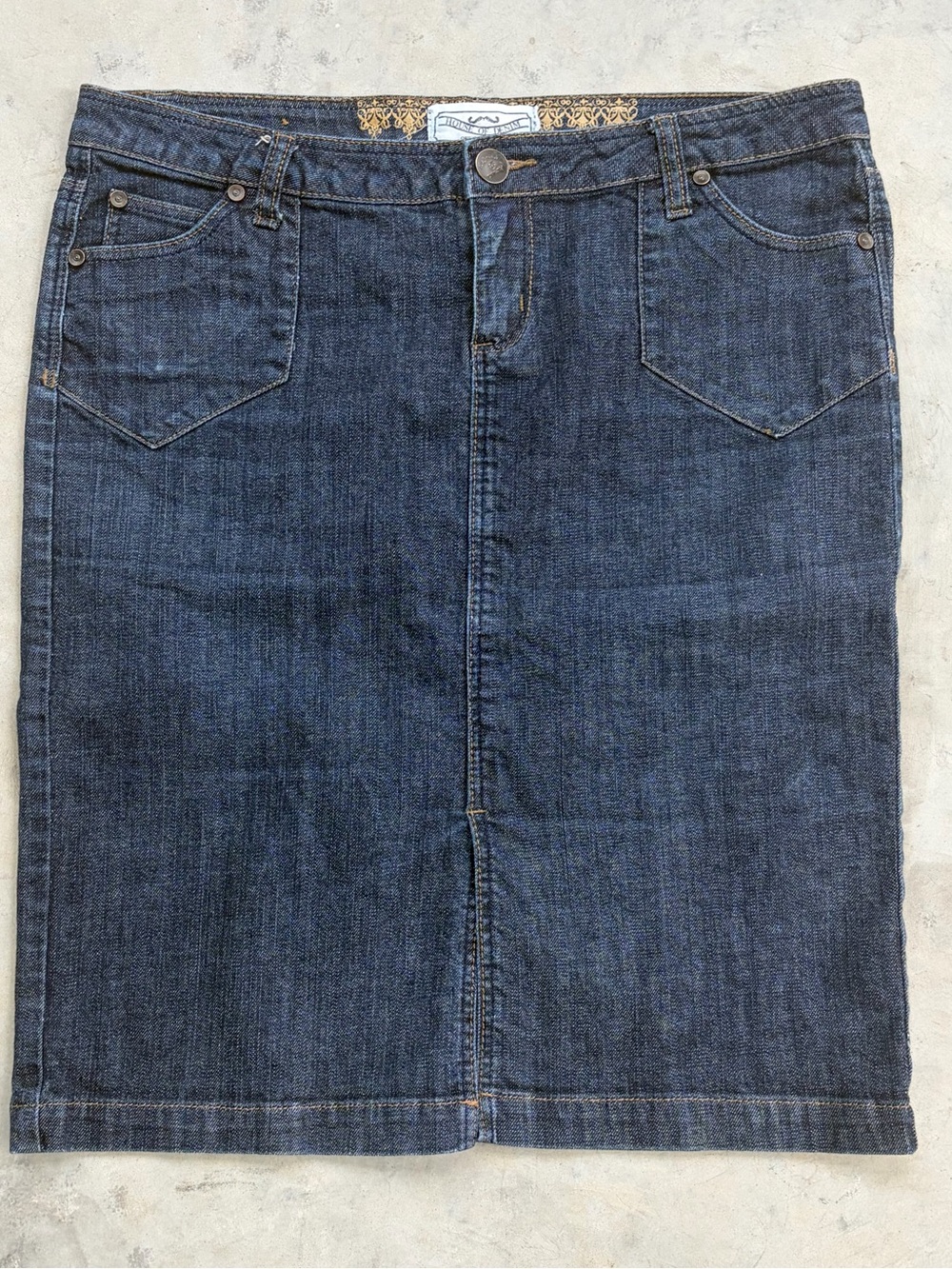 House of Denim Skirt - Classic Dark Wash - Size 14